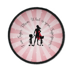 Super Mom Iron On Round Patch