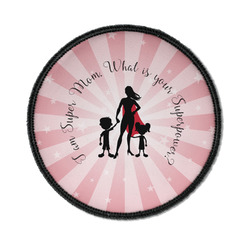 Super Mom Iron On Round Patch