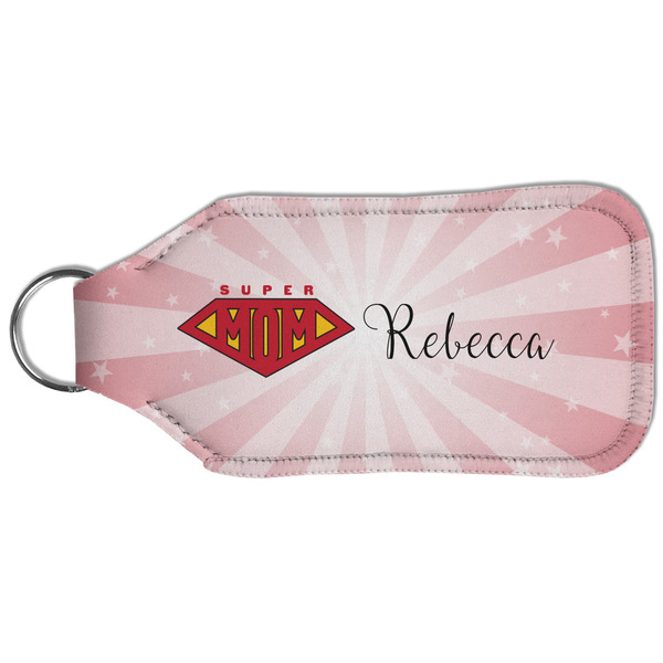 Super Mom Sanitizer Holder Keychain - Large (Back)