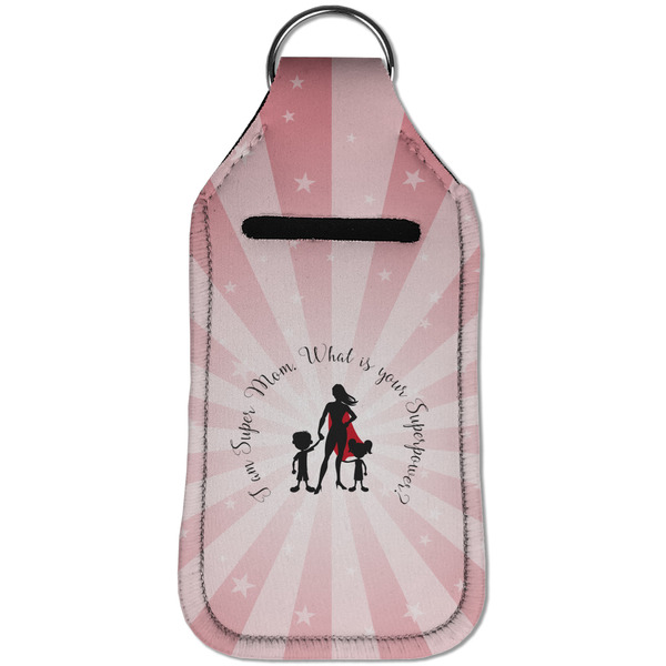 Super Mom Sanitizer Holder Keychain - Large (Front)