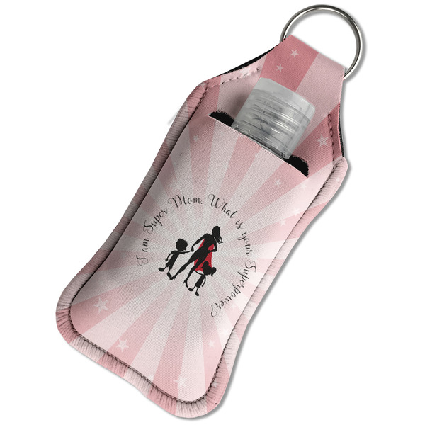 Super Mom Sanitizer Holder Keychain - Large in Case