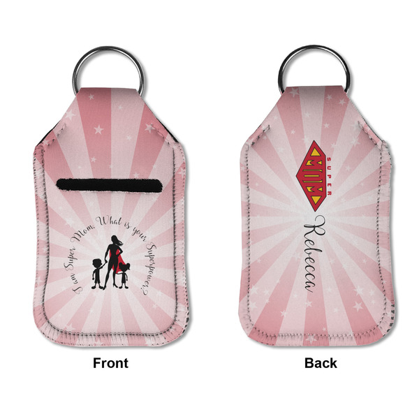 Super Mom Sanitizer Holder Keychain - Small APPROVAL (Flat)