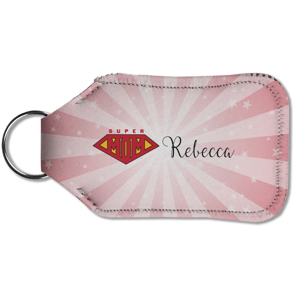 Super Mom Sanitizer Holder Keychain - Small (Back)