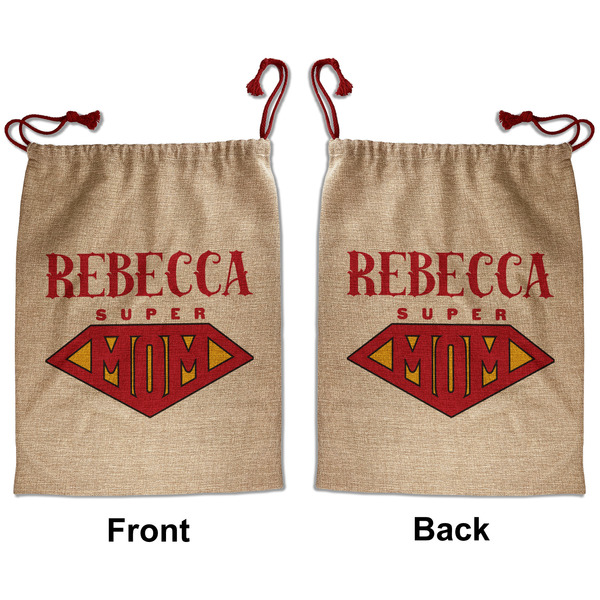 Super Mom Santa Bag - Front and Back