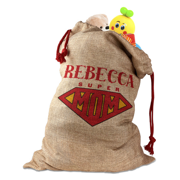 Custom Super Mom Santa Sack