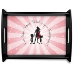 Super Mom Black Wooden Tray - Large