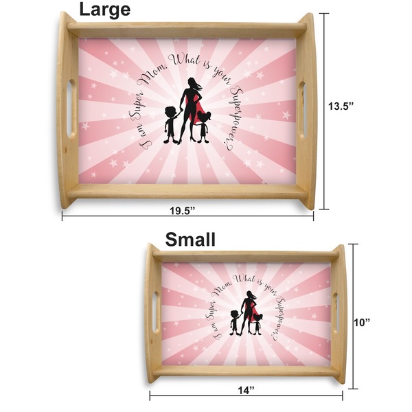 Super Mom Serving Tray Wood Sizes