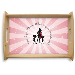 Super Mom Natural Wooden Tray - Small
