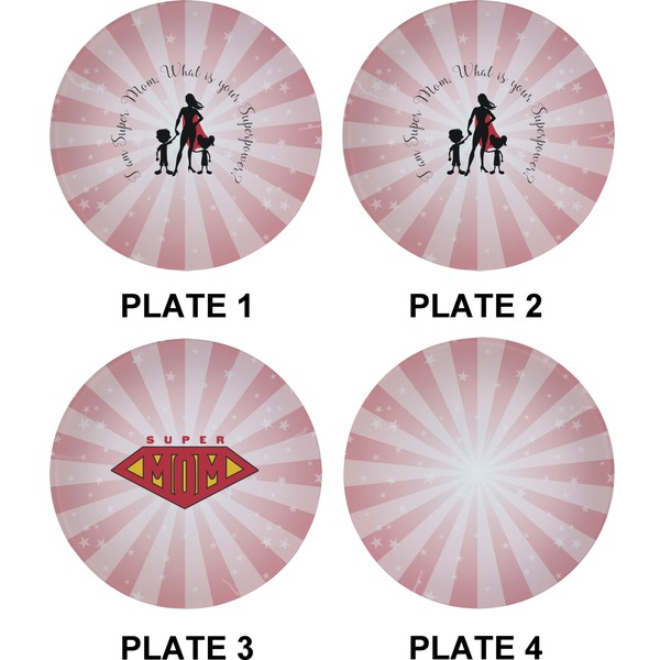 Super Mom Set of Appetizer / Dessert Plates (Approval)
