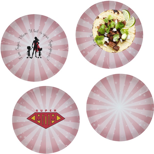 Super Mom Set of Lunch / Dinner Plates