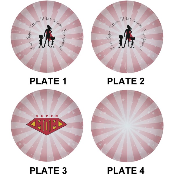 Super Mom Set of Lunch / Dinner Plates (Approval)
