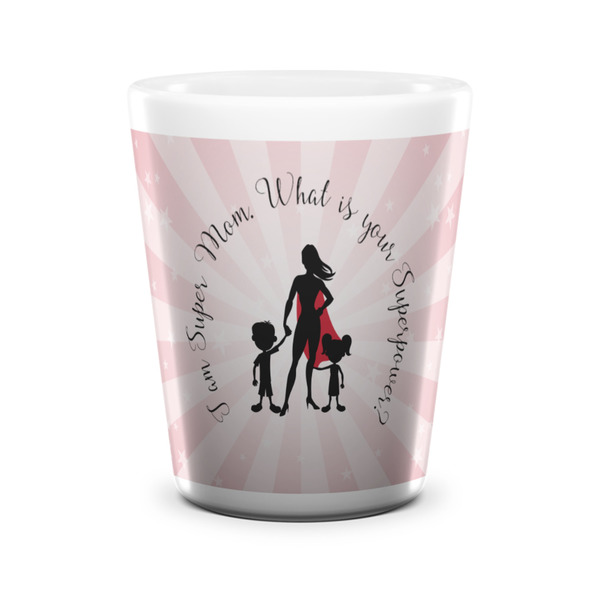 Super Mom Shot Glass - White - FRONT