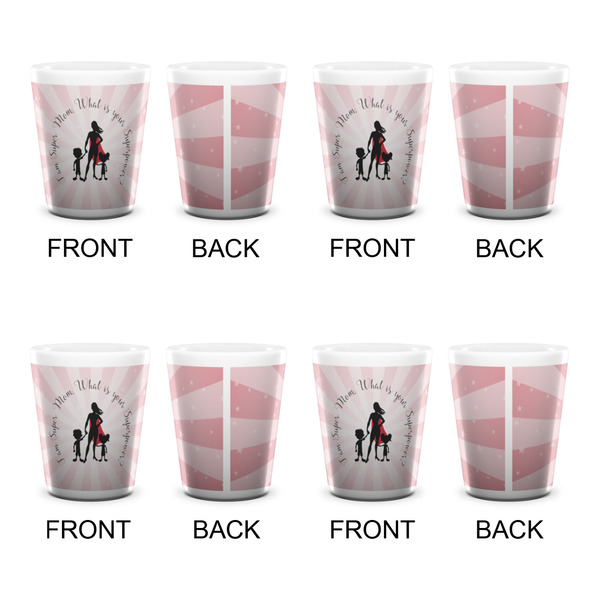 Super Mom Shot Glass - White - Set of 4 - APPROVAL
