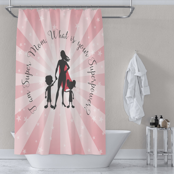 Super Mom Shower Curtain Lifestyle