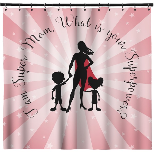 Custom Super Mom Shower Curtain - 71" x 74"