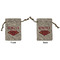 Super Mom Small Burlap Gift Bag - Front and Back