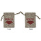 Super Mom Small Burlap Gift Bag - Front & Back