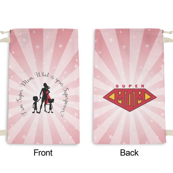 Super Mom Small Laundry Bag - Front & Back View