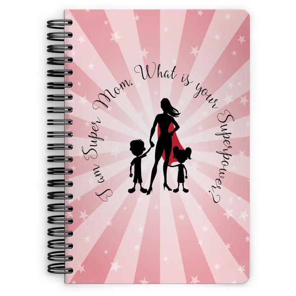 Custom Super Mom Spiral Notebook