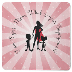 Super Mom Square Rubber Backed Coaster