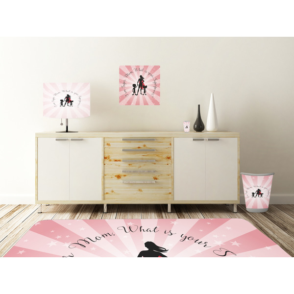 Super Mom Square Wall Decal Wooden Desk