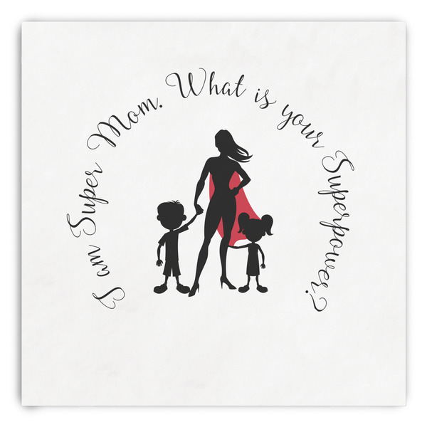 Custom Super Mom Paper Dinner Napkins