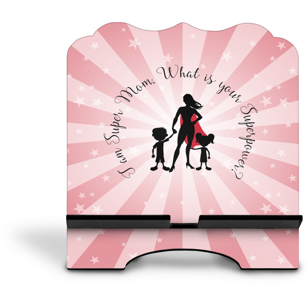 Super Mom Stylized Tablet Stand - Front without iPad