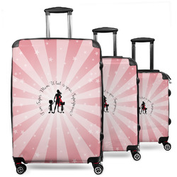 Super Mom 3 Piece Luggage Set - 20" Carry On, 24" Medium Checked, 28" Large Checked
