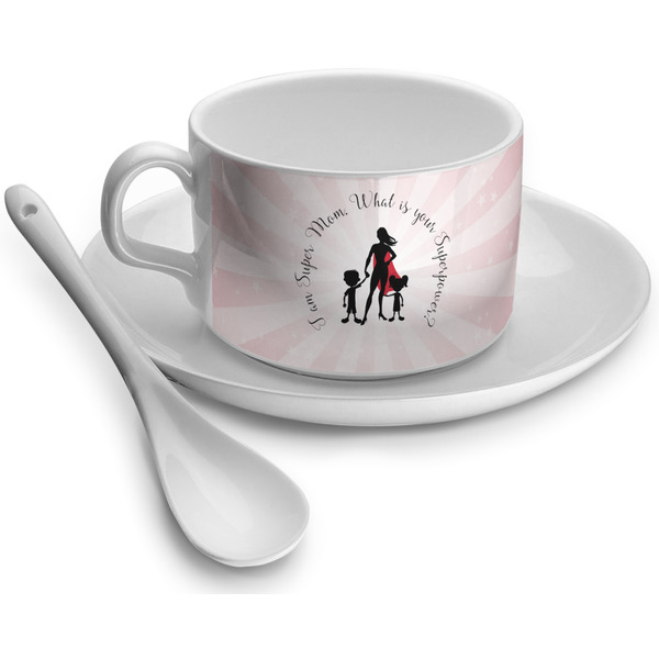 Custom Super Mom Tea Cup