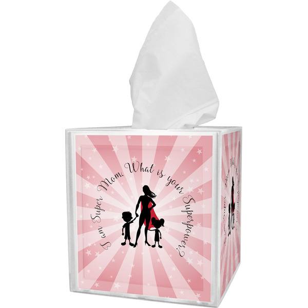 Custom Super Mom Tissue Box Cover