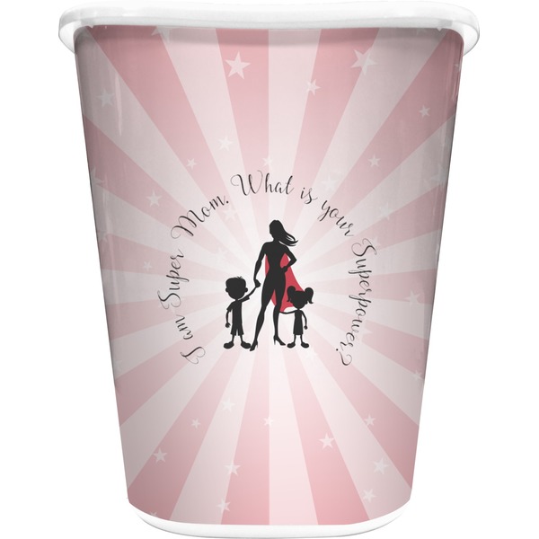 Custom Super Mom Waste Basket