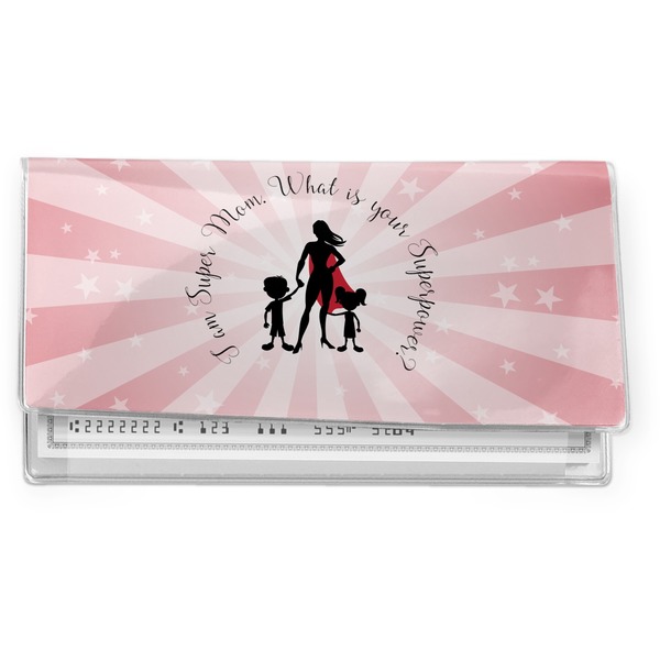 Custom Super Mom Vinyl Checkbook Cover