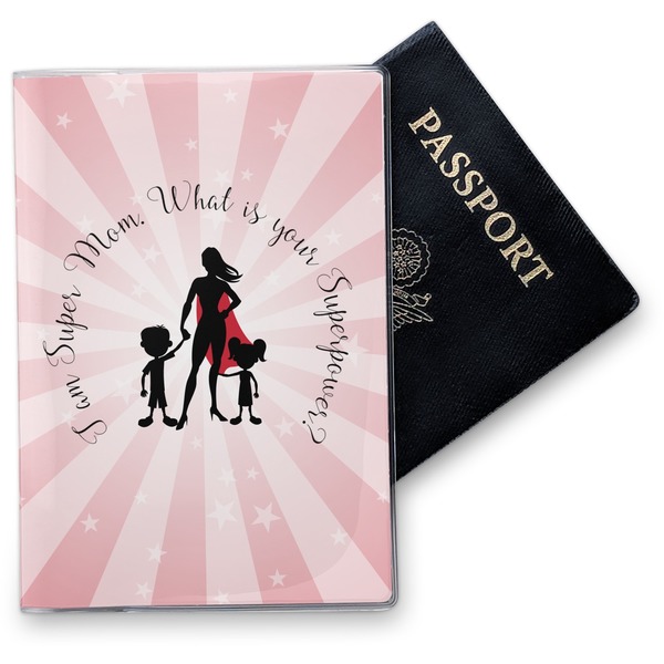 Custom Super Mom Vinyl Passport Holder