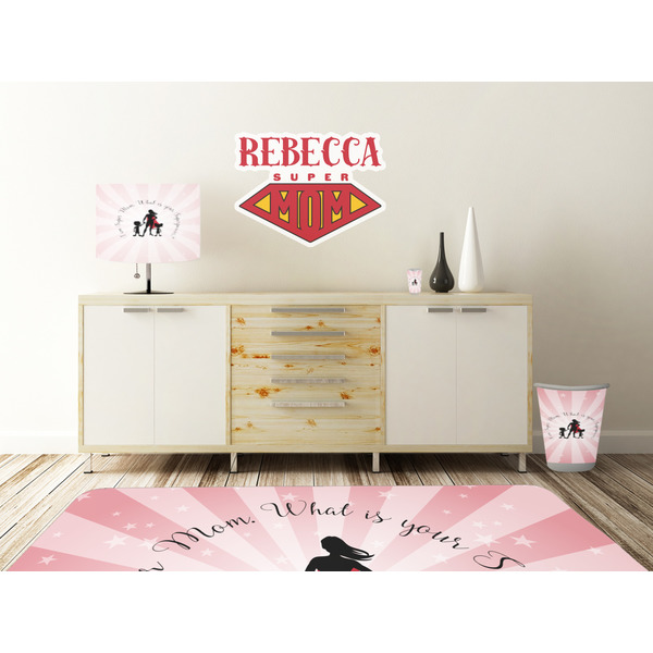 Super Mom Wall Graphic Decal Wooden Desk