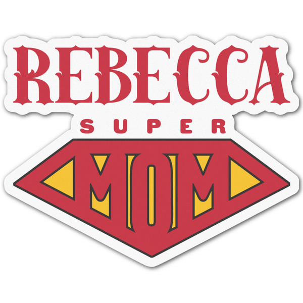Custom Super Mom Graphic Decal - Medium