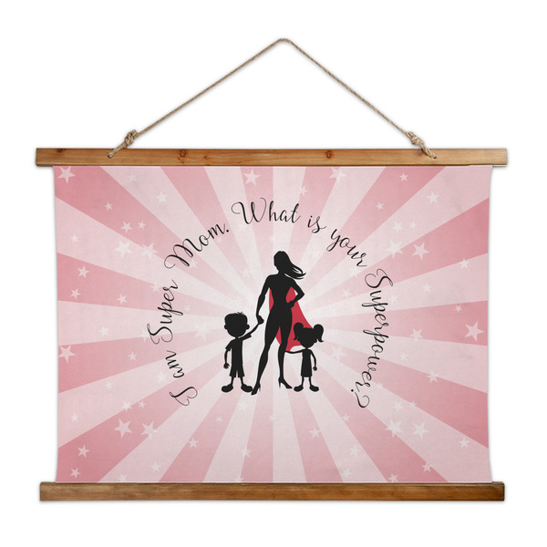 Custom Super Mom Wall Hanging Tapestry - Wide