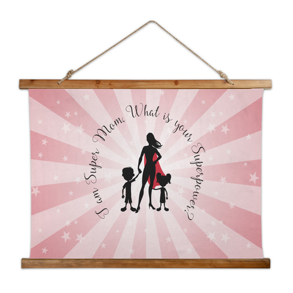 Custom Super Mom Wall Hanging Tapestry - Wide