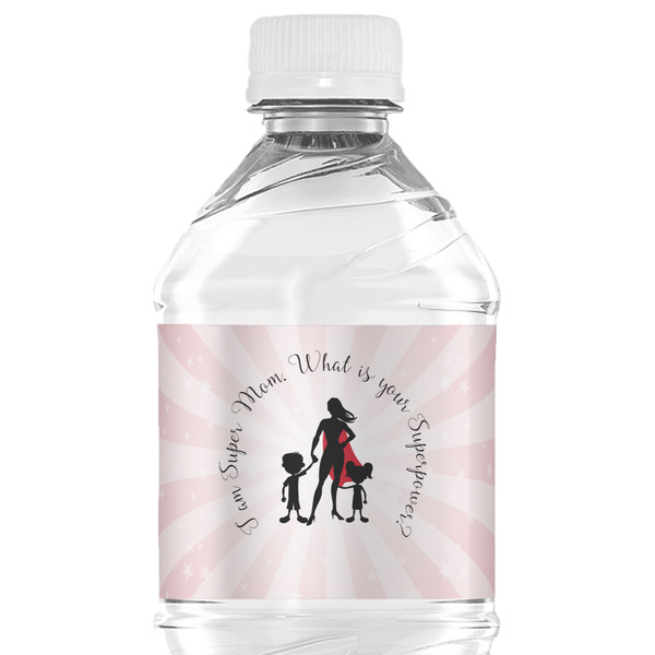 Custom Super Mom Water Bottle Labels - Custom Sized