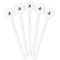 Super Mom White Plastic 5.5" Stir Stick - Fan View