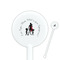 Super Mom 5.5" Round Plastic Stir Sticks - White - Single Sided