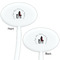 Super Mom White Plastic 7" Stir Stick - Double Sided - Oval - Front & Back
