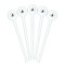 Super Mom White Plastic 7" Stir Stick - Round - Fan View