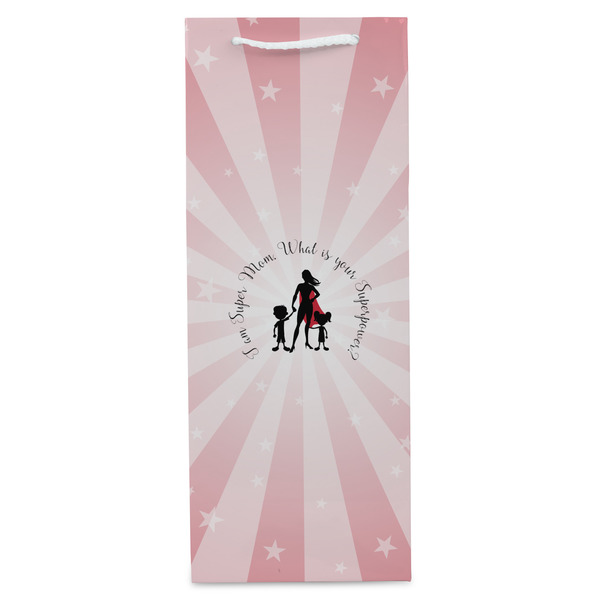 Super Mom Wine Gift Bag - Gloss - Front