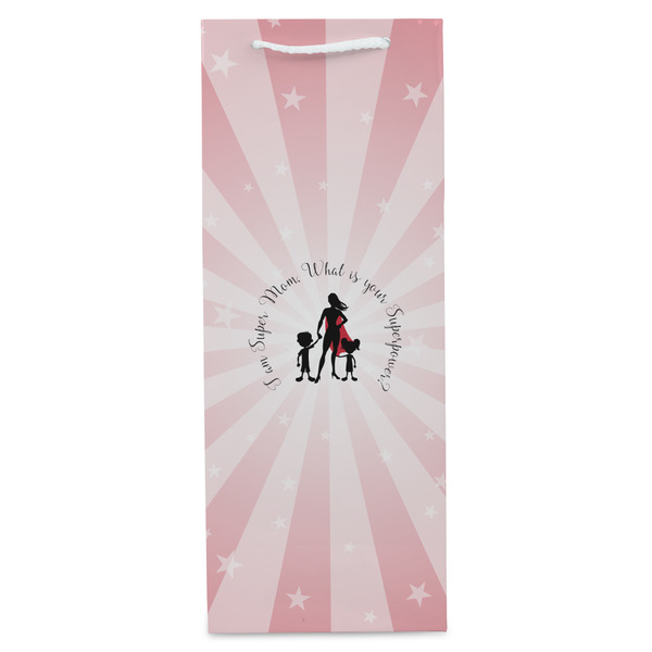 Super Mom Wine Gift Bag - Matte - Front