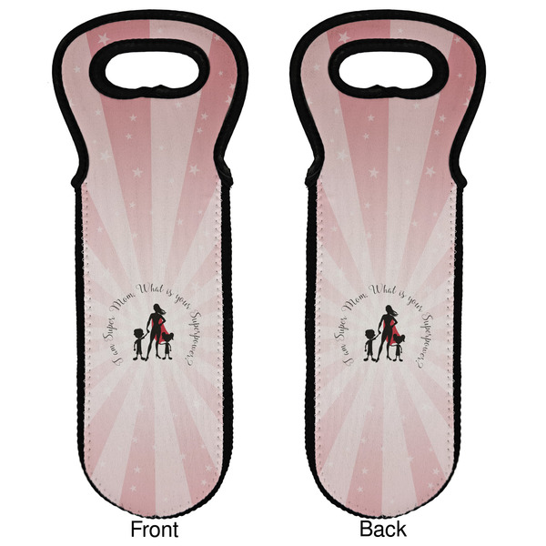 Super Mom Wine Tote Front & Back