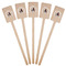 Super Mom Wooden 6.25" Stir Stick - Rectangular - Fan View