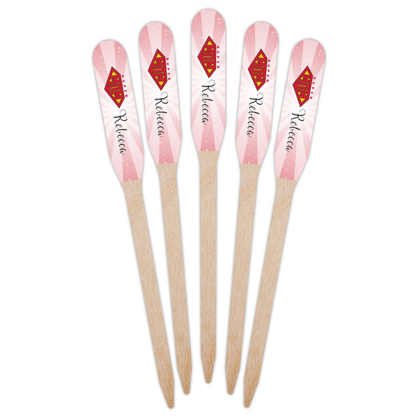 Super Mom Wooden Food Pick - Paddle - Fan View