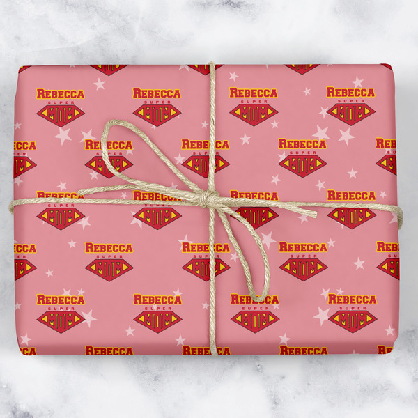 Custom Super Mom Wrapping Paper