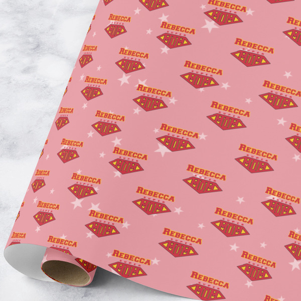 Custom Super Mom Wrapping Paper Roll - Large