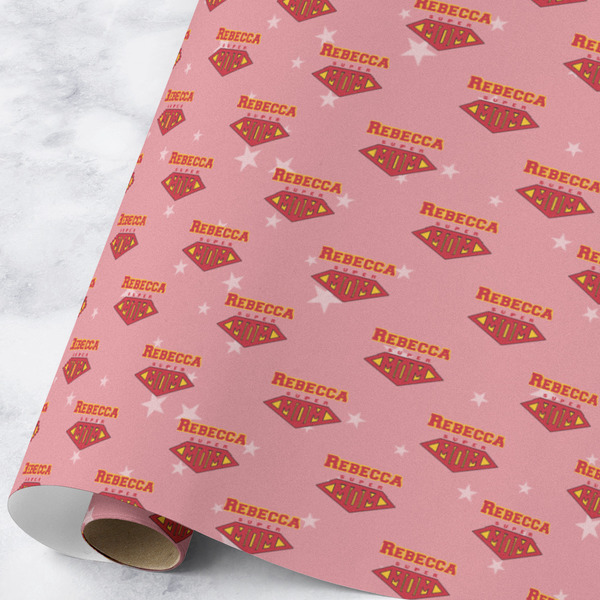 Custom Super Mom Wrapping Paper Roll - Large - Matte